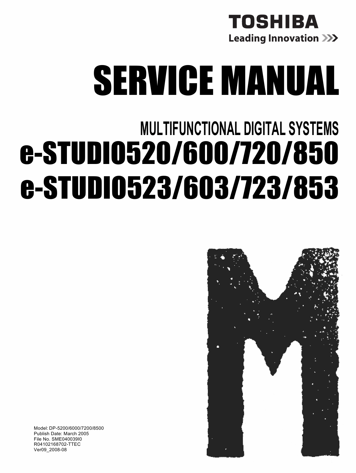 TOSHIBA e-STUDIO 520 523 600 623 720 723 850 853 Service Manual-1